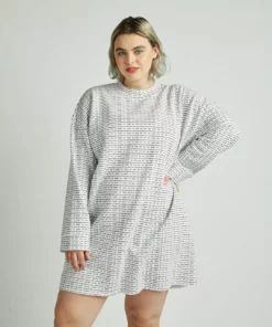 New Girl Order Tops Manifesto Repeat Sweatshirt Dress Curve