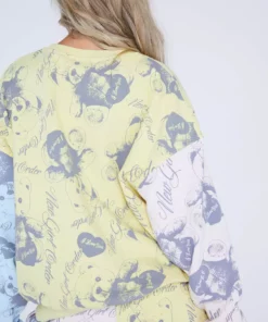 New Girl Order Tops Bear Panel Sweat